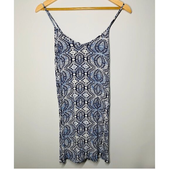 Braeve Blue Geometric Print Mini Dress M - Picture 1 of 4